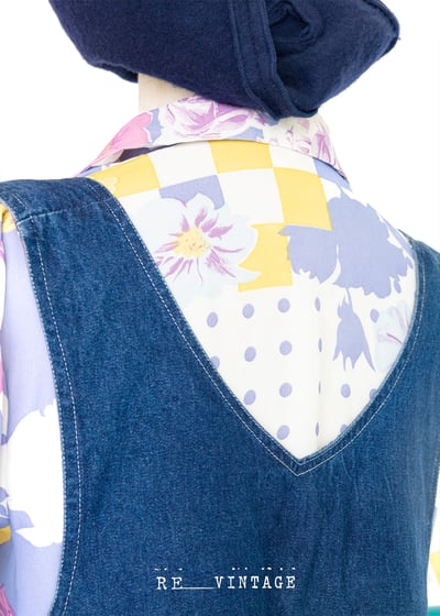 嬉皮圖騰寬版牛仔吊帶短褲4