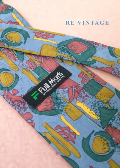 淺藍幾何塗鴉領帶11