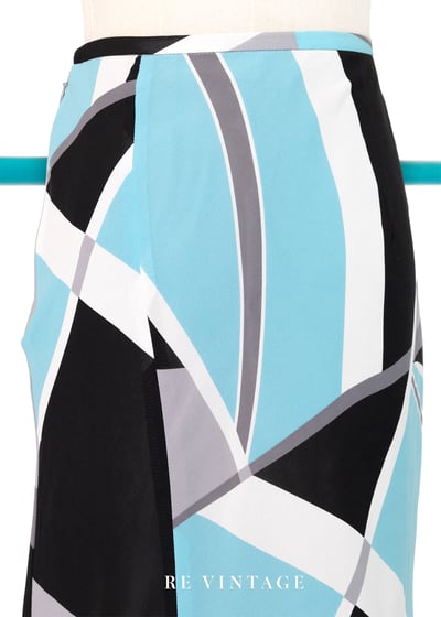 陽光下的水藍色幾何圖形及膝裙（26"）7