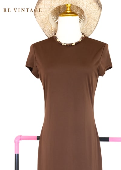 必備單品 - Toffee 棕色長版洋裝3