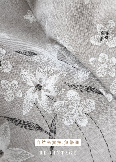 套裝短褲 - 日系花卉霧灰小花短褲（26"）11