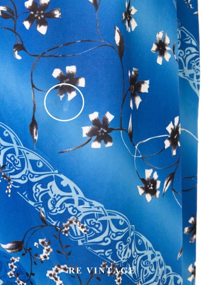 寶藍中式花語中長裙(26-30")13