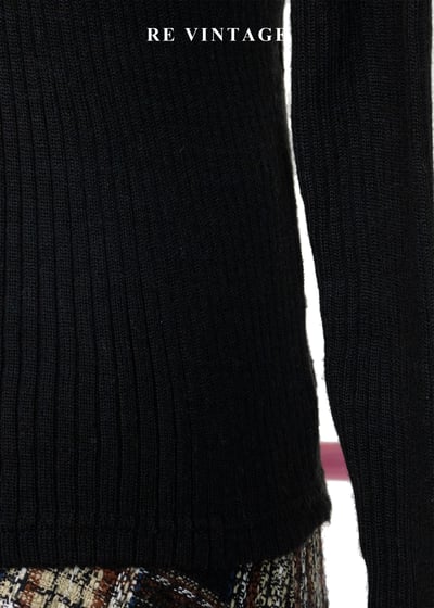 棋盤格紋毛領針織外套10