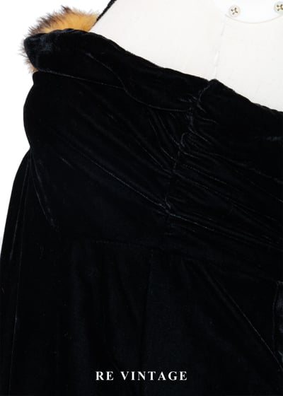 黑魔女娃娃繞頸黑絨迷你洋裝7