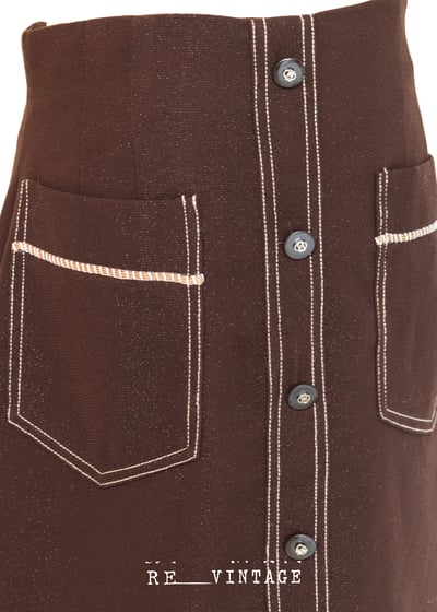 美腿吹風巧克力色開衩長裙（26"）4