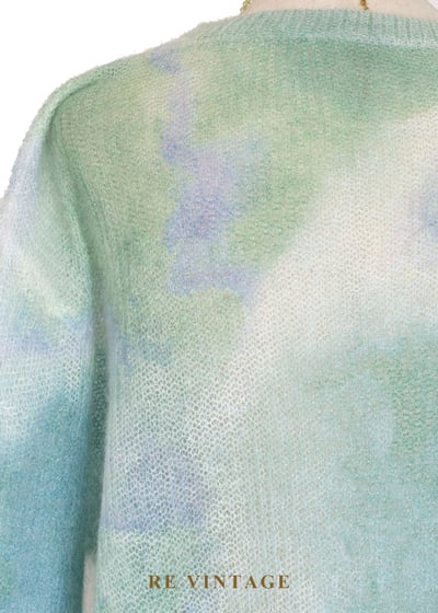 莫內的池畔暈染針織薄款毛衣13