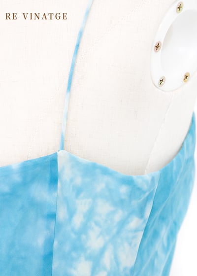 水藍の天空藍染細肩帶洋裝8