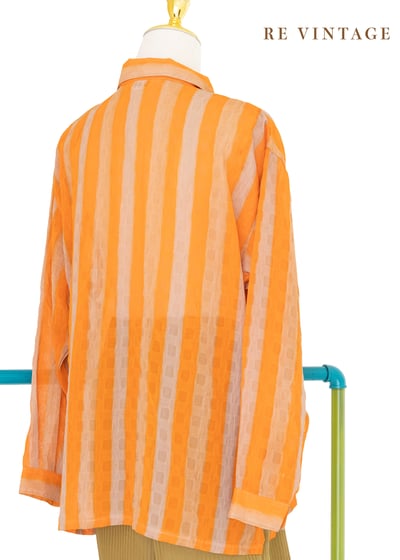 Vibrant Orange 螢光橘線條襯衫9