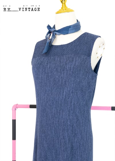 氣質の亞麻藍長洋裝4