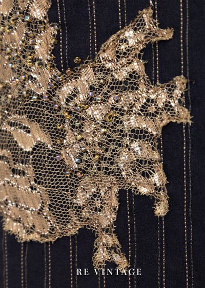 俐落の金花蕾絲拼貼線條及膝裙（27"）11