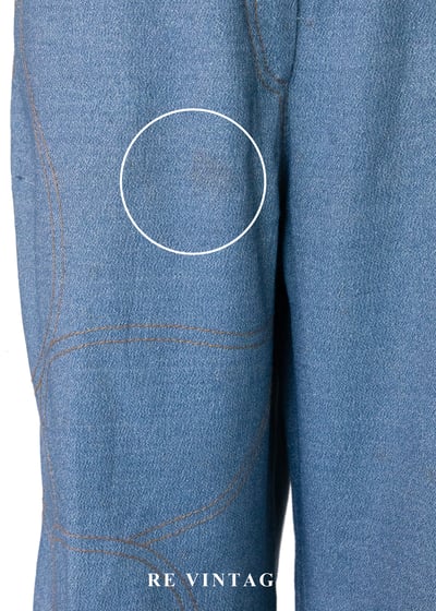 香港製 - 裁縫師的草稿幾何車線單寧長褲（28"）14