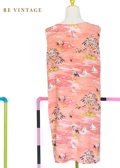 粉紅熱帶渡假風洋裝9