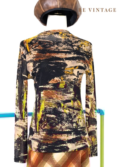 Abstract Brush work 長袖上衣10