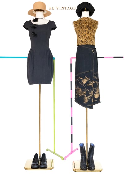 氣質單品 - 深灰色花苞綻放洋裝2