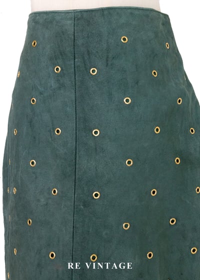 森林微光麂皮高腰美裙(28")3