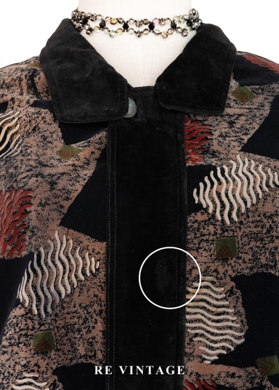 暗色拼貼圖騰藝術感絨布外套21