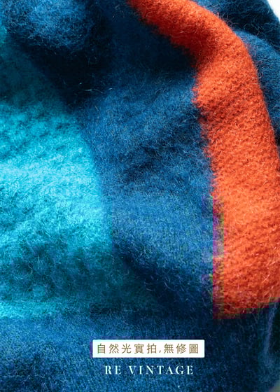 海洋藍藍彩色方塊海馬毛針織毛衣14