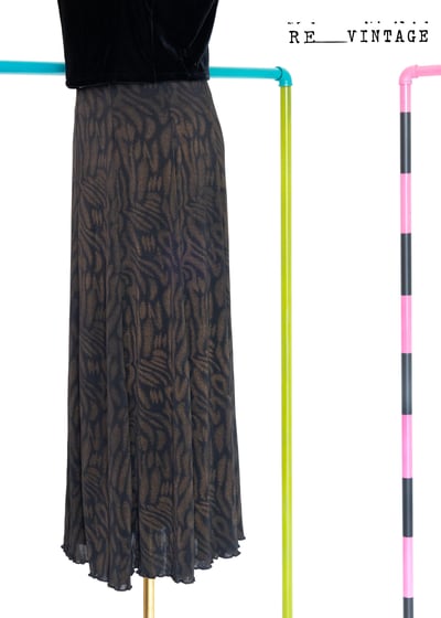 棕黑色流動紋路垂墜感長裙（25-28"）4