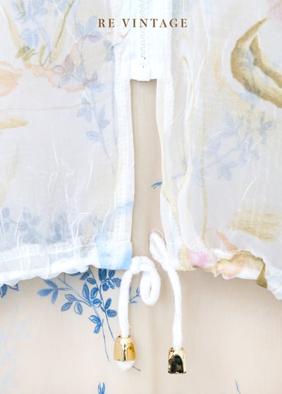 Blanc de Blanc 抽象印花透膚上衣外套7