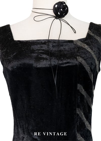 邊邊斑馬黑絨迷你洋裝5