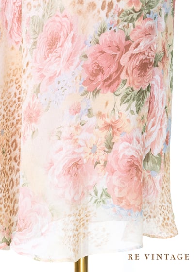 美麗佳人玫瑰豹紋氣質洋裝11