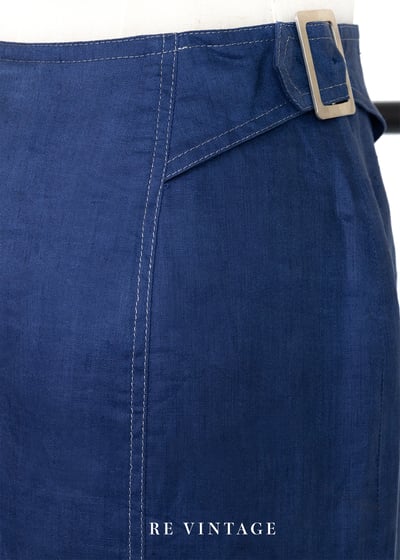 Classic Blue 高腰雙釦氣質裙裙（23"）5