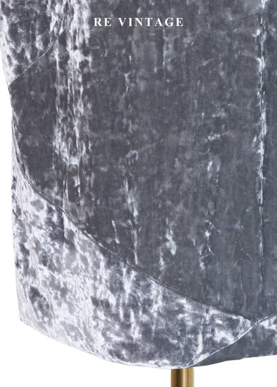 銀色月光系高級絨布細肩帶長洋裝7