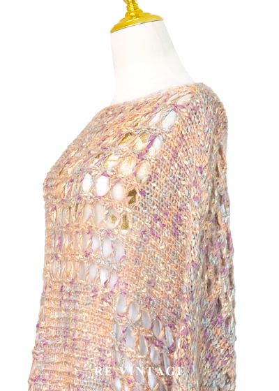 夕陽下的橘光蜘蛛網空氣感毛衣洋裝8