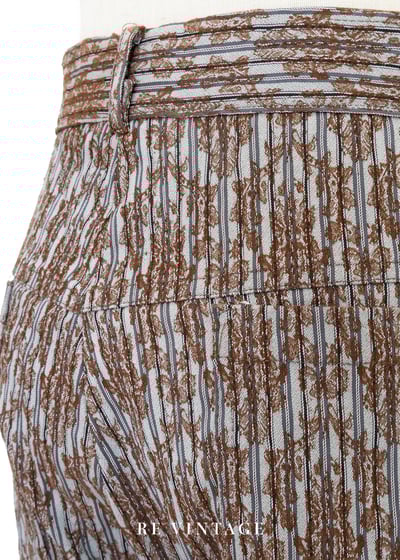 雙印花古典氣質中腰直筒褲（25"）9