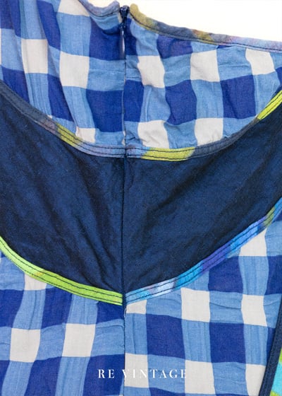 『歐洲寶物 』銀球拼接格紋可愛洋裝6