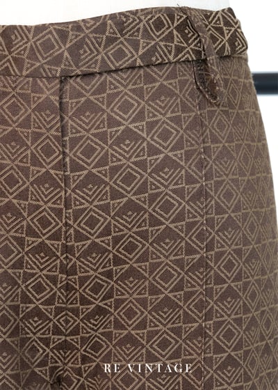 『歐洲寶物』質感單品 - 巧克力色方塊中腰直筒褲4