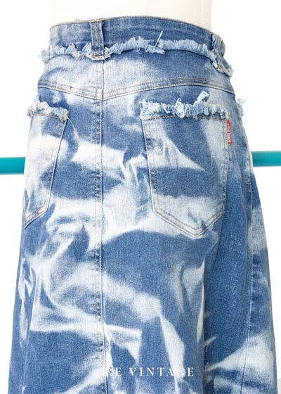 雲染叛逆毛邊牛仔裙（28-29"）9