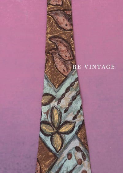 土橘泥褐交錯陶器花朵領帶4