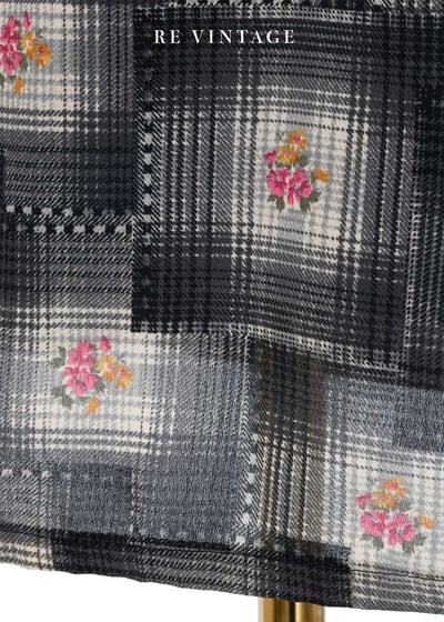 格子間的花一片式短裙（25-26"）4