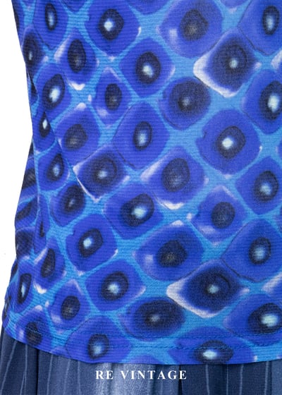 迷幻暈染同心圓網紗上衣9