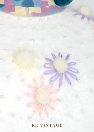 雲朵雛菊立體毛球針織毛衣7