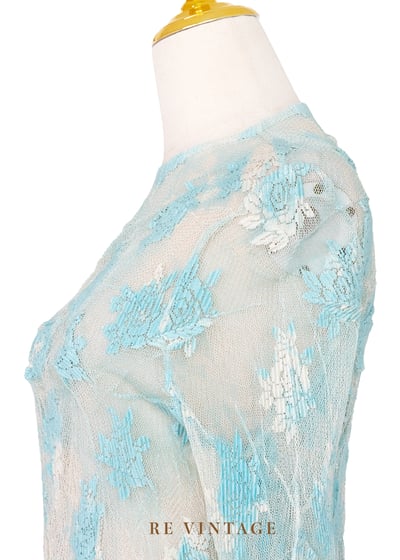 微光地中海顯白有氣質的網紗上衣9