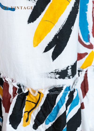 『歐洲寶物』塗鴉解構的狂想荷葉邊中長裙（30"）6