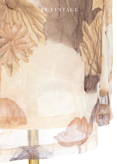 套裝裙子 - 奶茶色乾燥花網紗裙子（26"）7