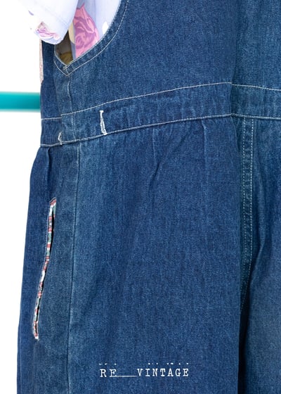 嬉皮圖騰寬版牛仔吊帶短褲11