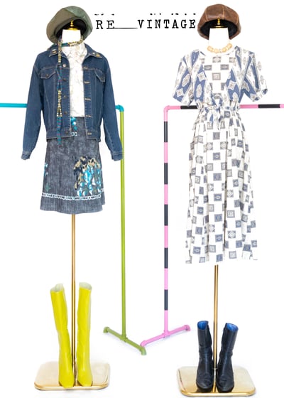 黑色袖珍小花刺繡深藍牛仔外套2