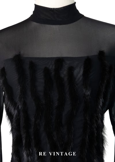 軟毛線條薄紗質地上衣4