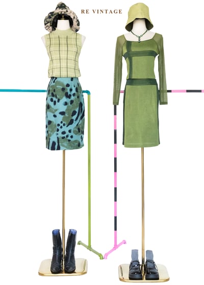 套裝上衣 - 森之呼吸。雙色拼接上衣2