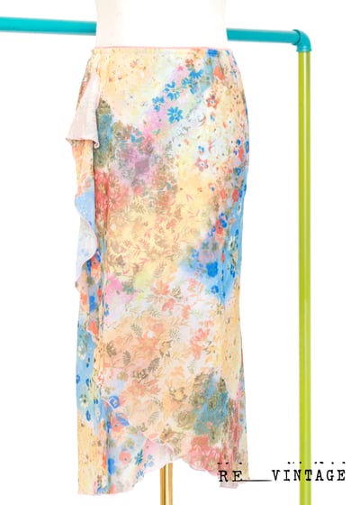 繽紛花花世界彈性中長裙3