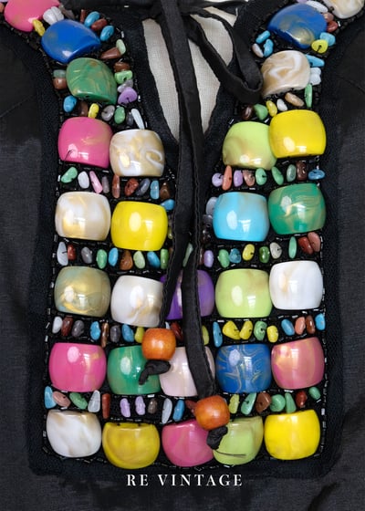 義大利製 - 異國色珠波西米亞迷你洋裝5