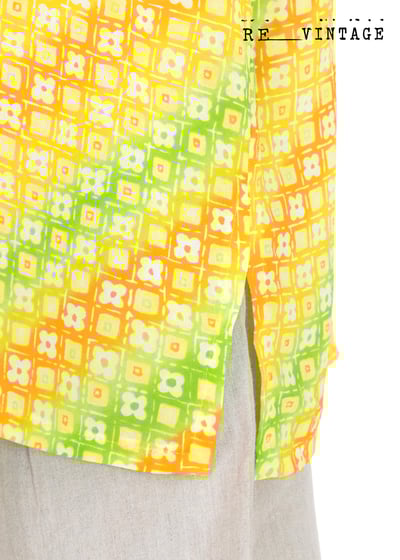 三色斜紋小花夏日短袖襯衫6