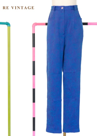 Neon Blue Swirl 霓藍迴旋長褲（26"）1