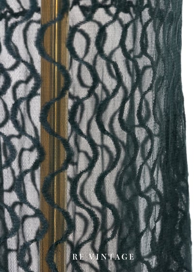 綠黑色波紋透膚美美長裙（23-30"）6