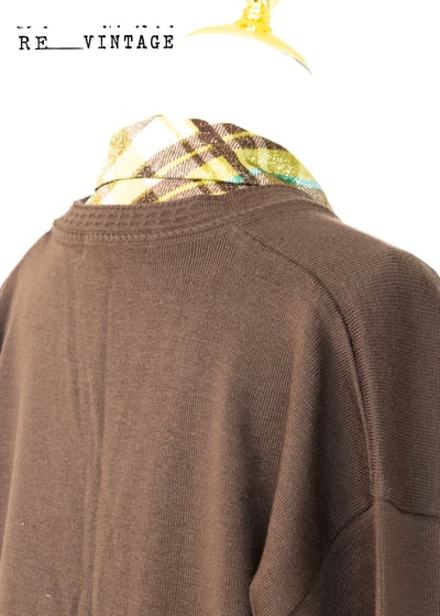 深咖啡色好質感毛料針織上衣5