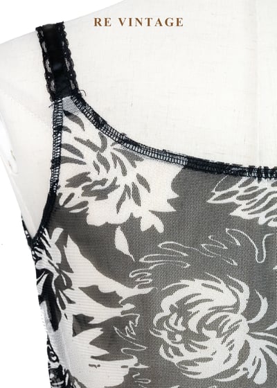 繁花餘燼 -亮片花卉透膚背心11